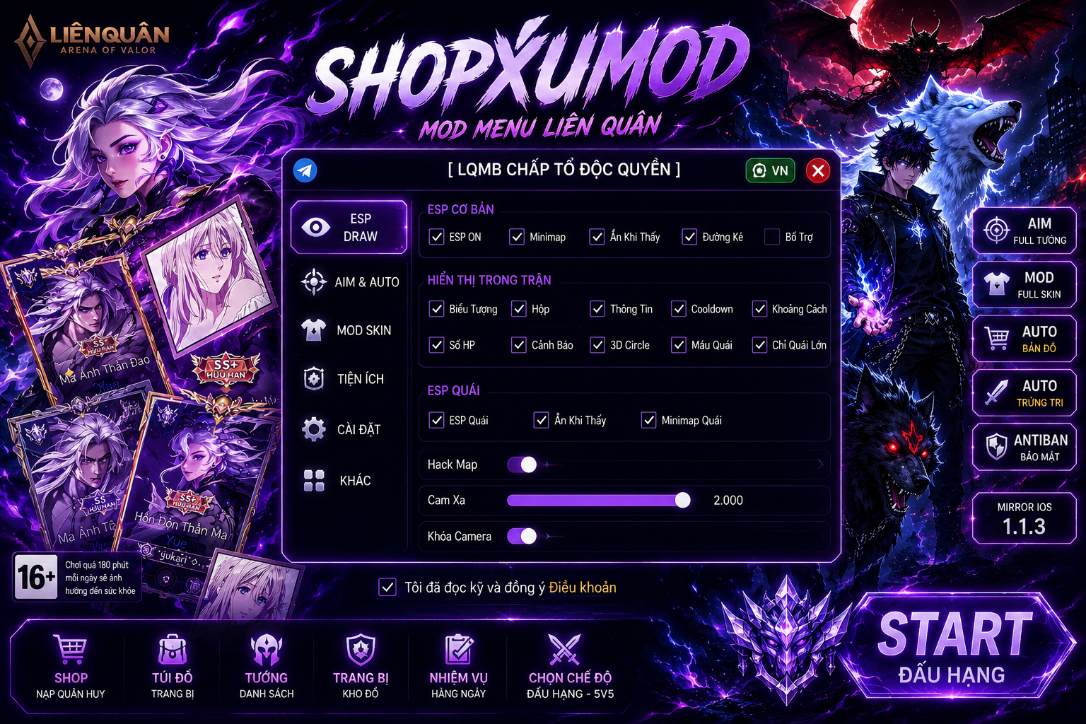 LIÊN QUÂN IOS  CHẤP TỐ